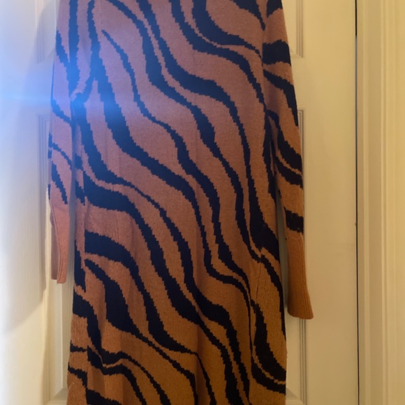 Leith animal print long cardigan sweater Sz xxsmall - Picture 5 of 10